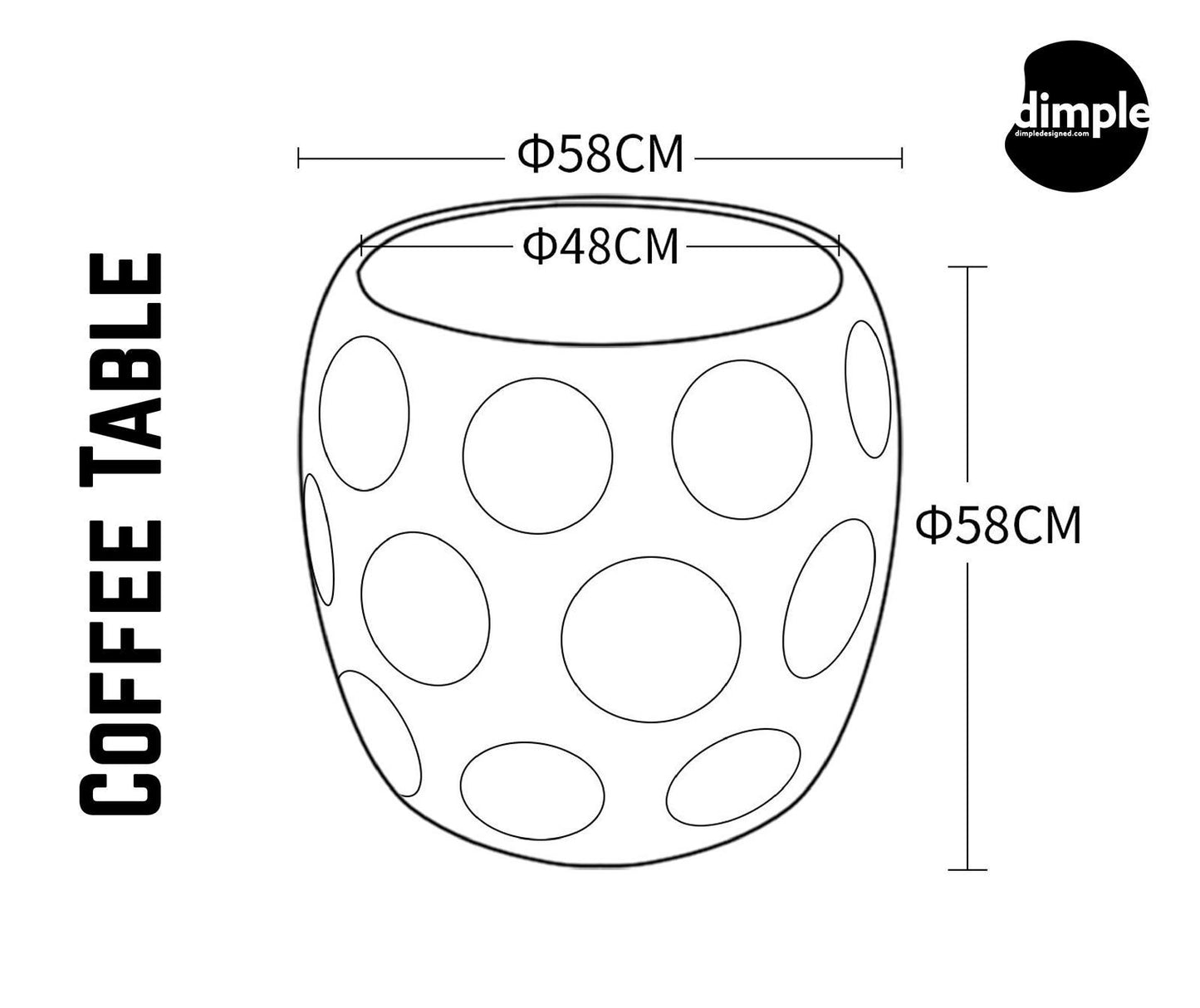 Personalized Dimple Coffee Table