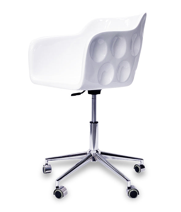 White bucket desk online chair