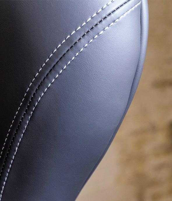 stitch9ng close up of dimpledesignedusa golf ball chair