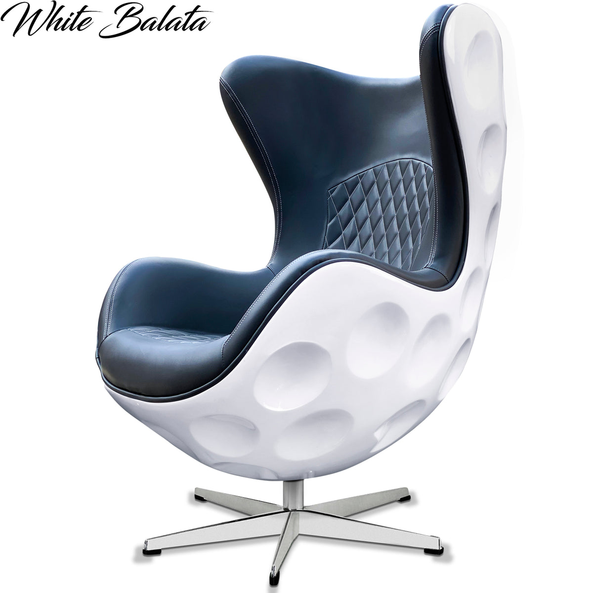 dimpledesigned golf ball chair at angle 
