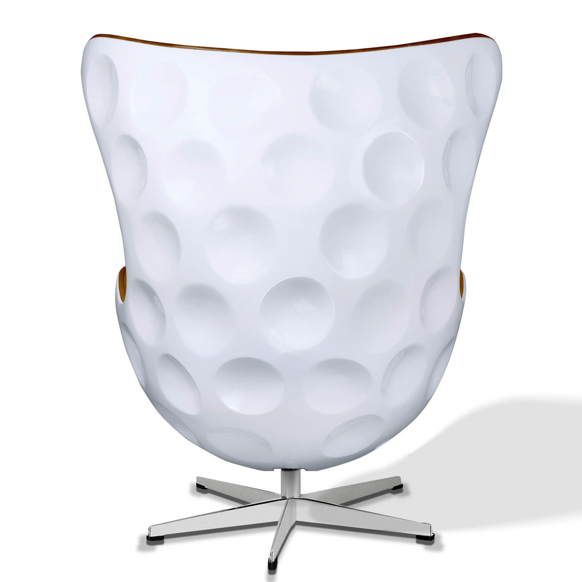 dimple designed-usa-brown-golf-ball-chair-back-view