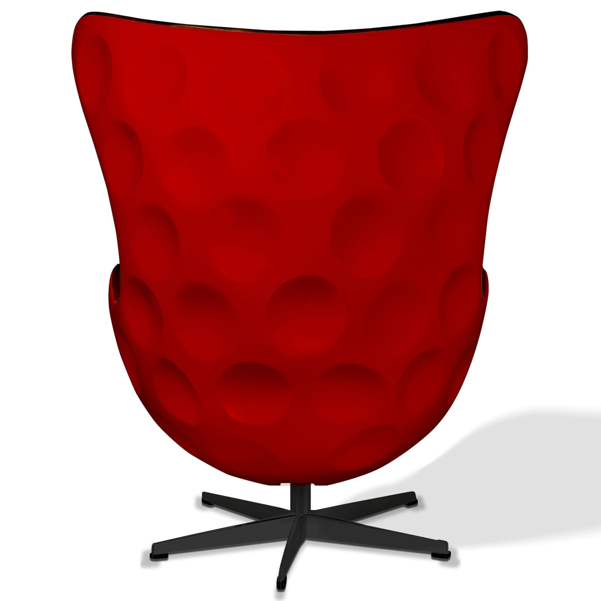 dimple designed-usa-tiger-red-golf-ball-chair-rear-view
